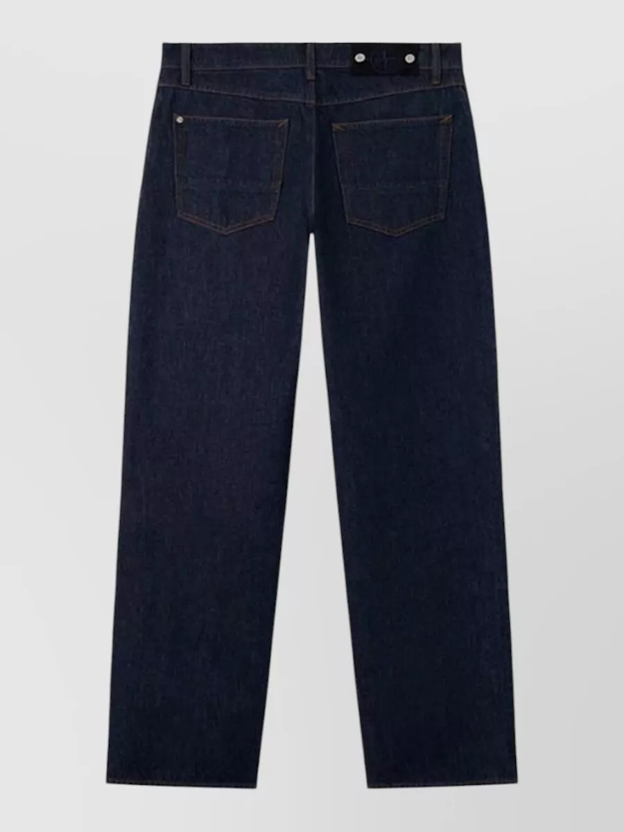 Stone Island Denim Relaxed-Fit Wide-Leg Jeans
