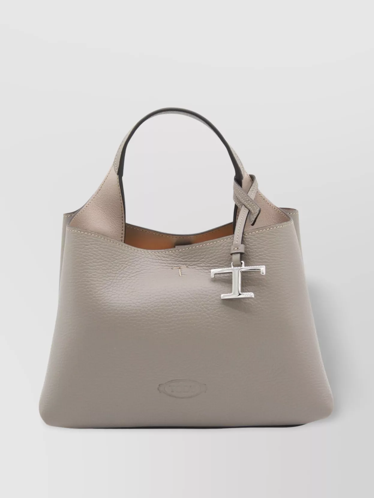 Tod's Leather Textured Tote Bag With Detachable Strap