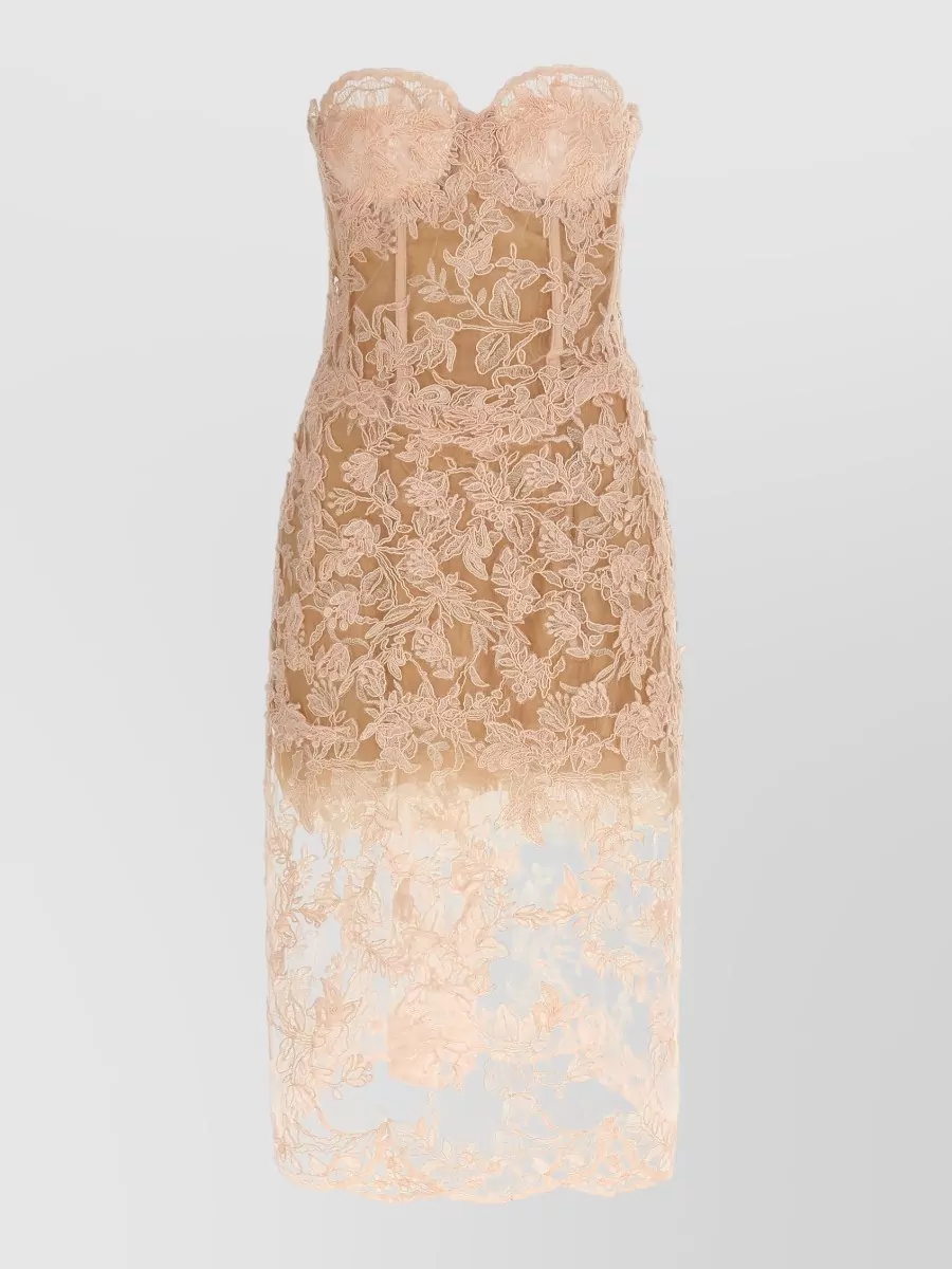 Ermanno Scervino Off-the-shoulder lace midi dress