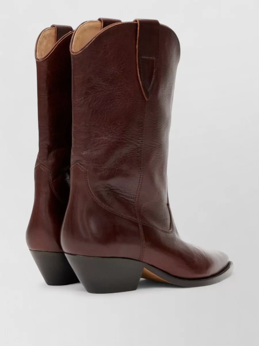 Isabel Marant Leather Western Ankle Boots