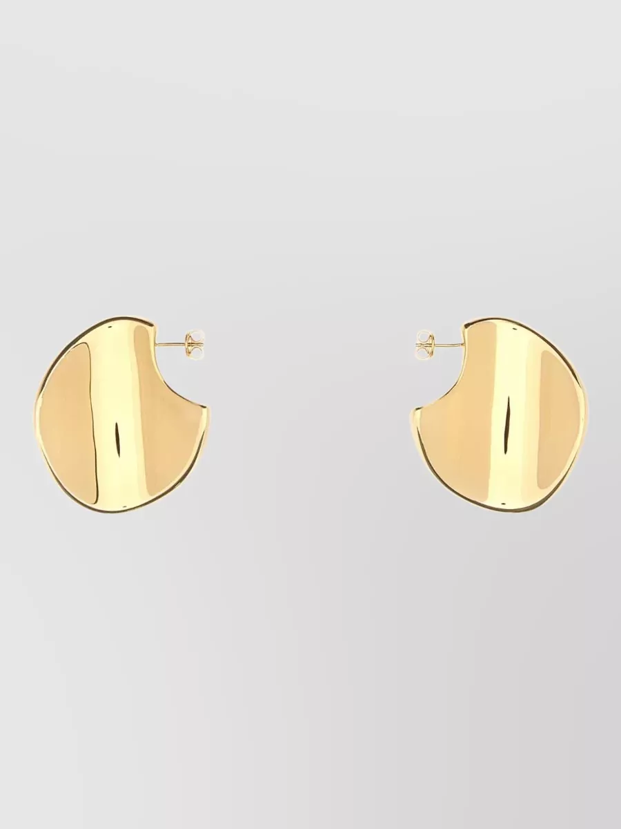 Bottega Veneta sterling silver disc earrings