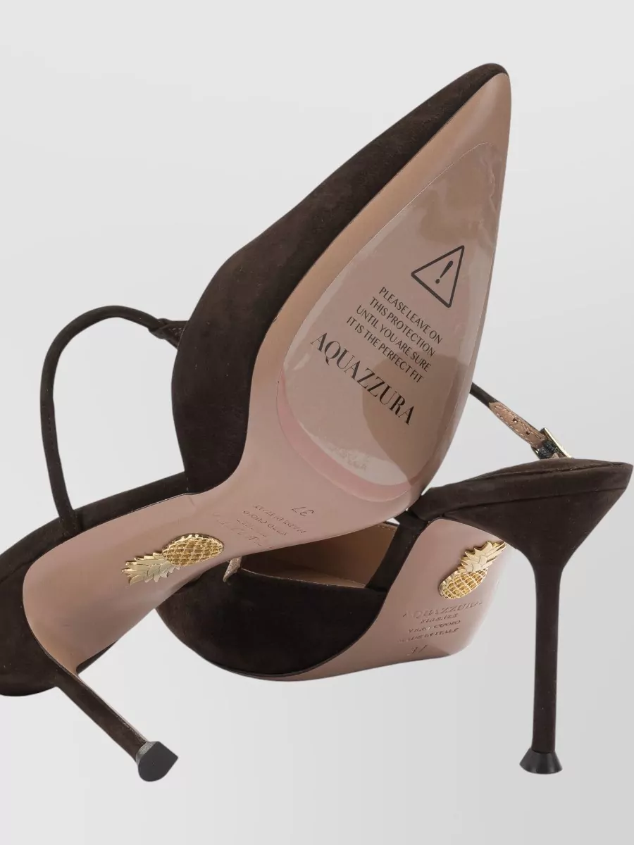 Aquazzura Leather Sorbonne 85 Mm Mules