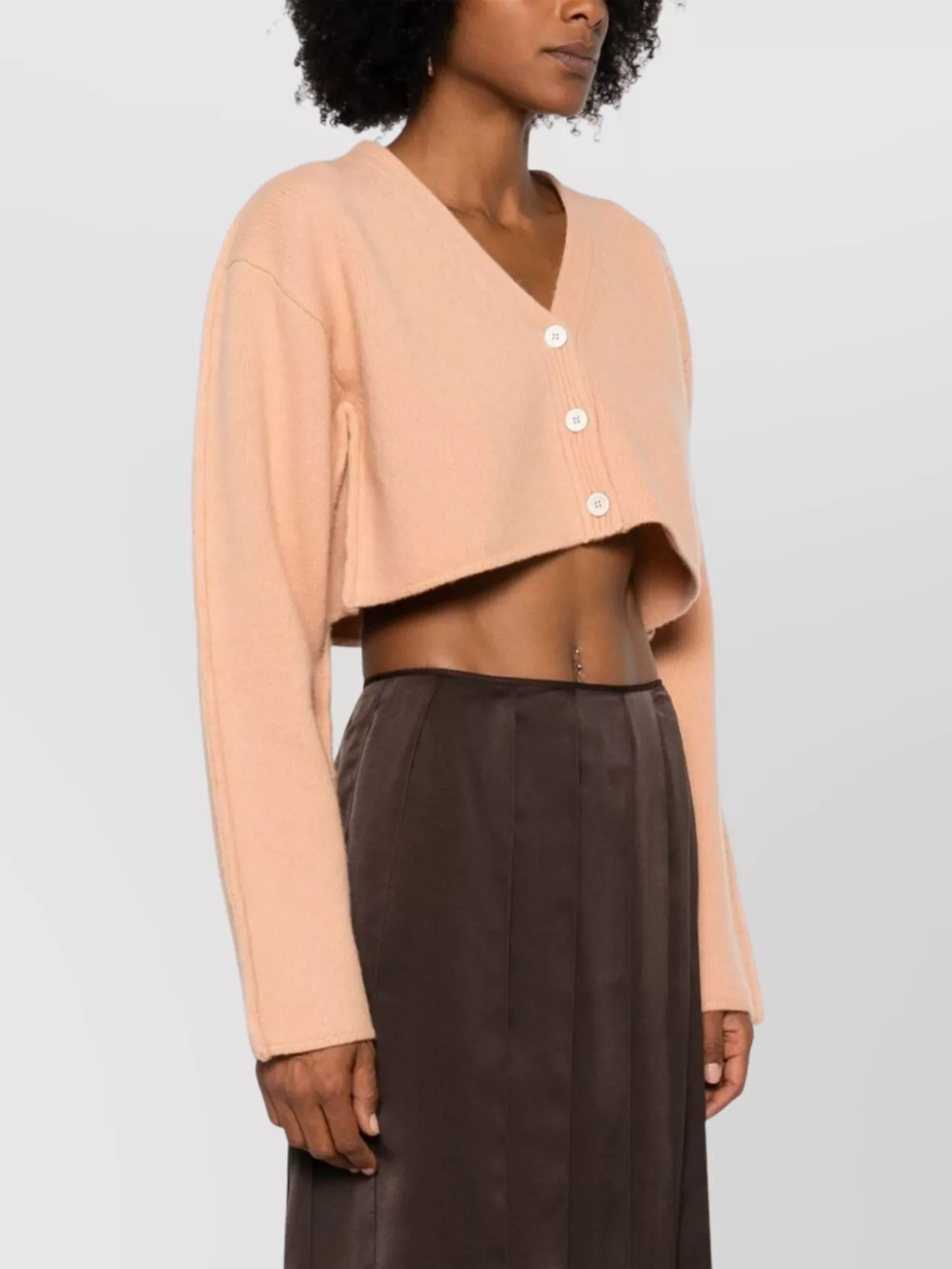 Marni Short Knit V-Neck Cardigan