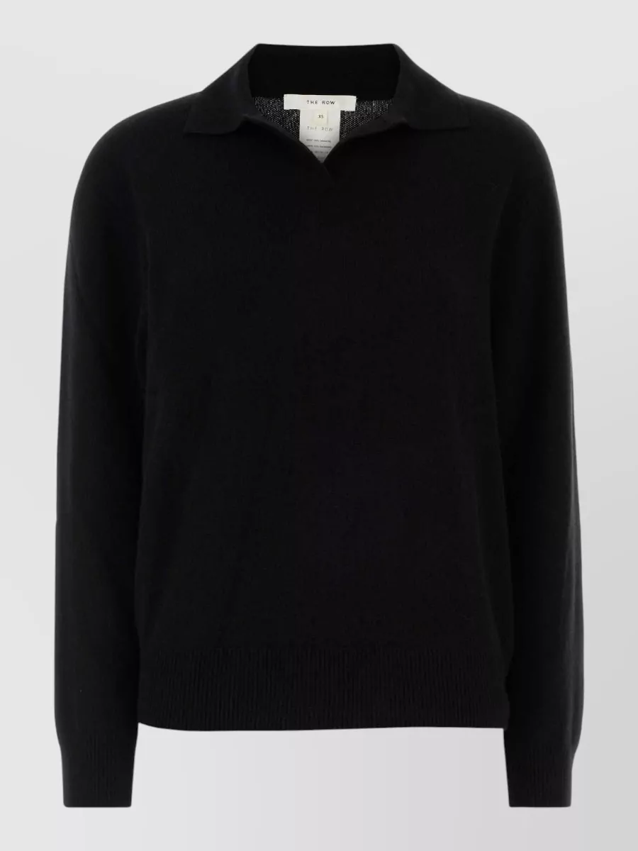 The Row cashmere long-sleeve polo jumper