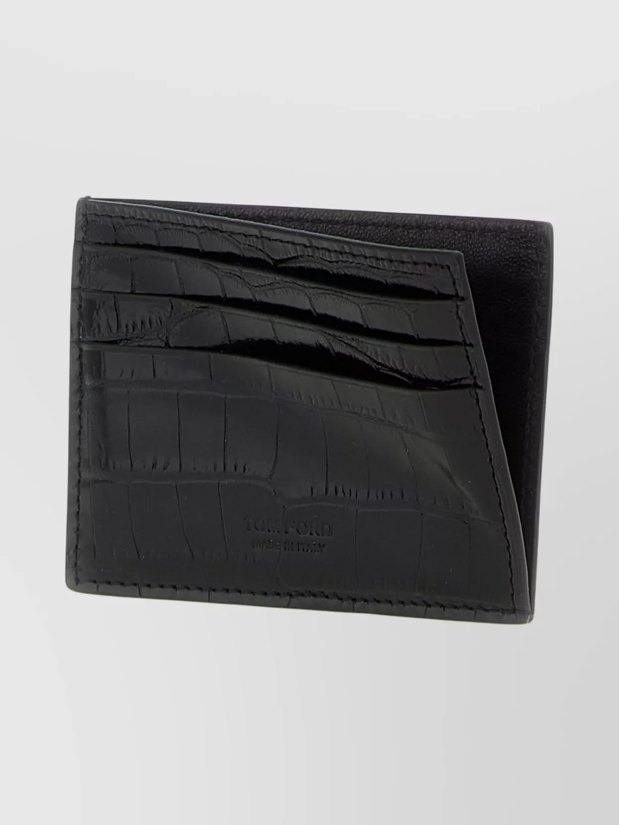 Tom Ford Crocodile Texture Card Holder Compact Design