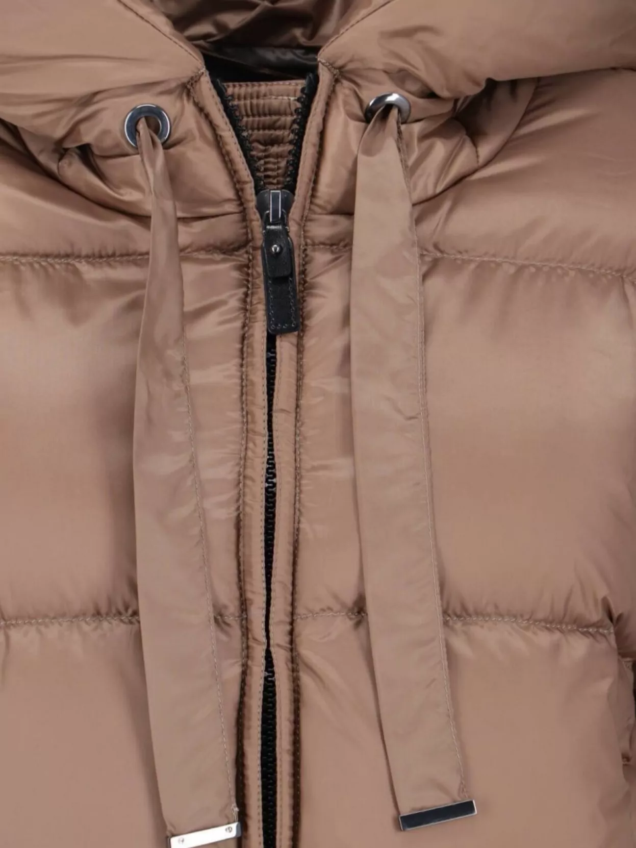 Max Mara Quilted Hooded Jacket Long Sleeves