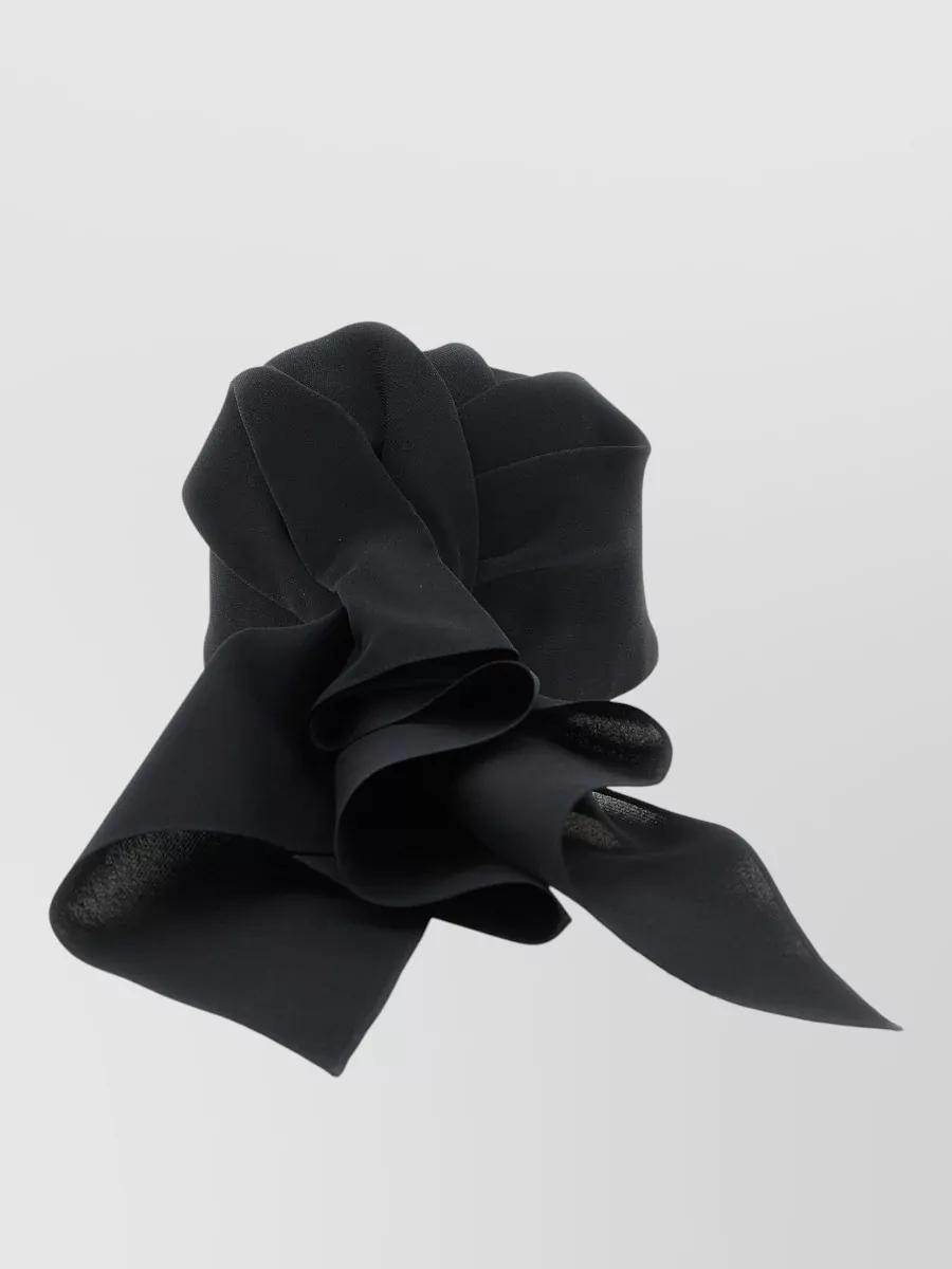 Balenciaga Silk Cap Soft Fabric Bow Wide Brim