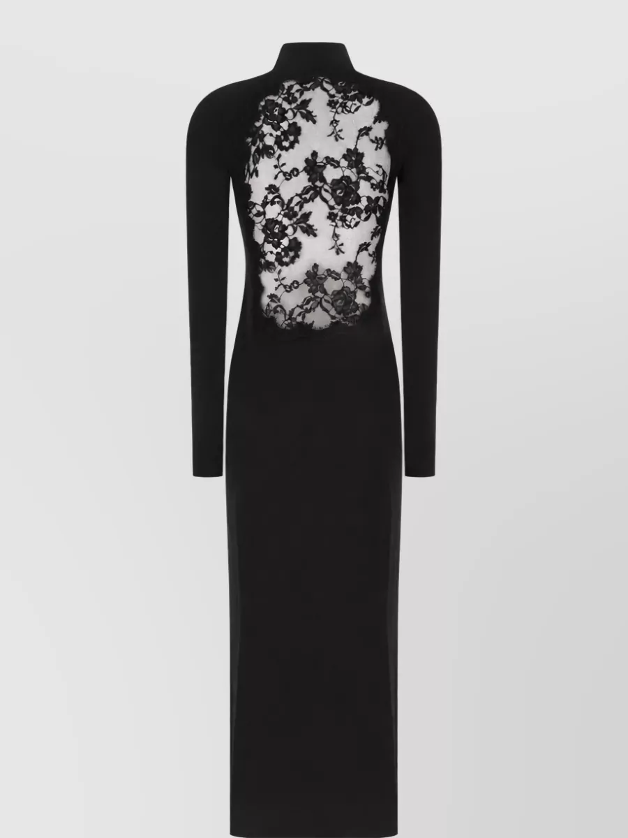 Alexander Mcqueen Black Midi Dress