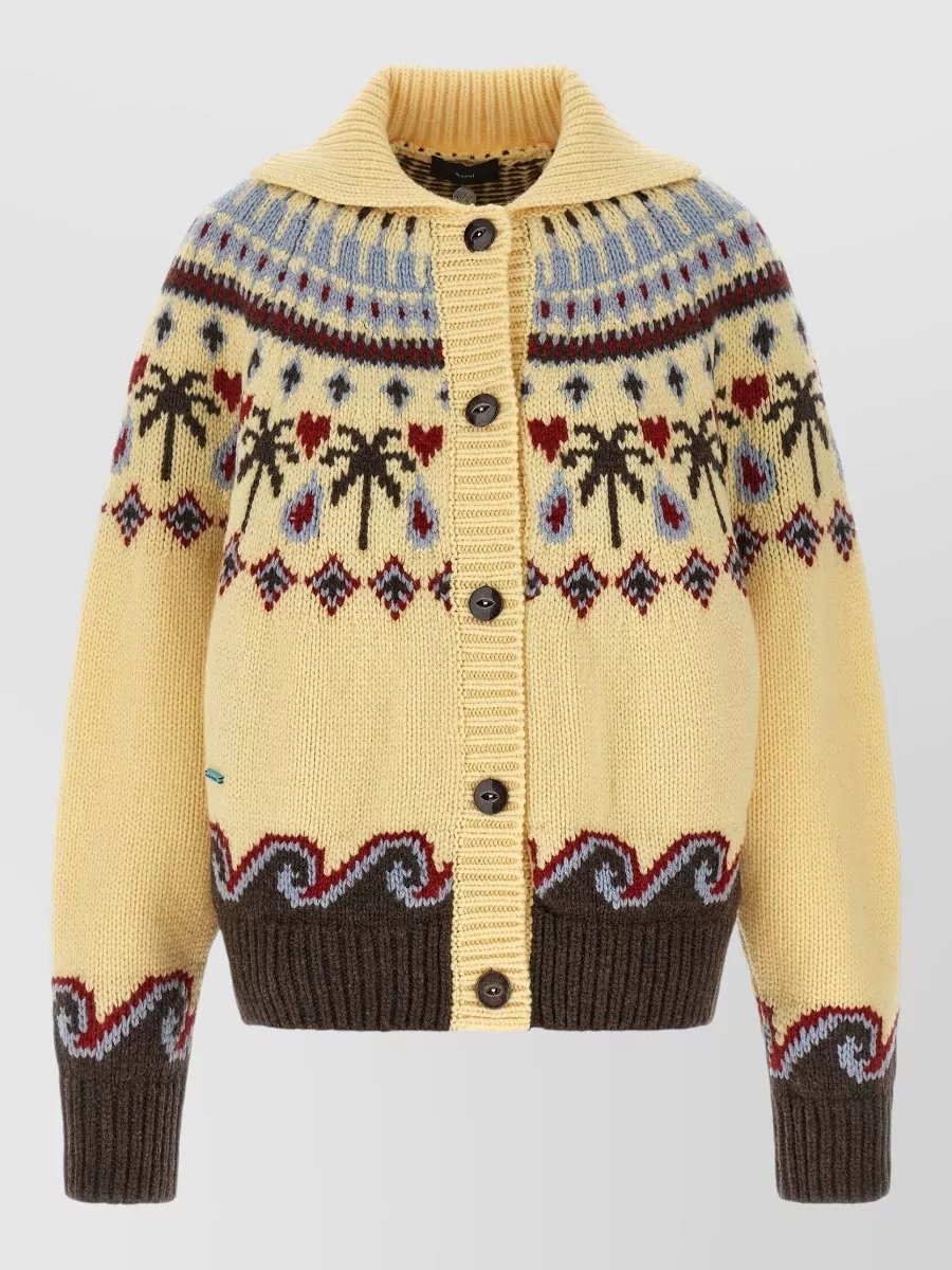 Alanui Virgin Wool Fitted Cardigan