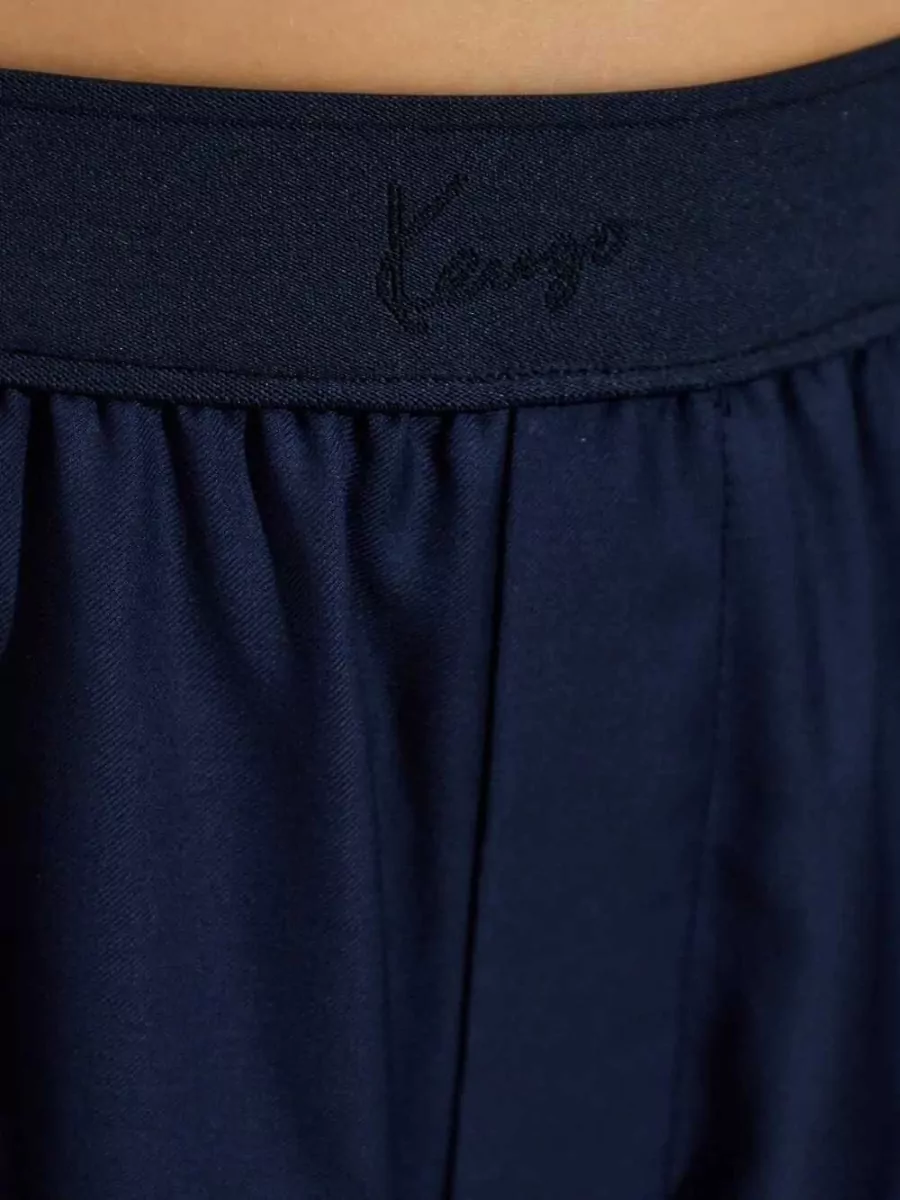 Kenzo Wool Straight Leg Suit Trousers