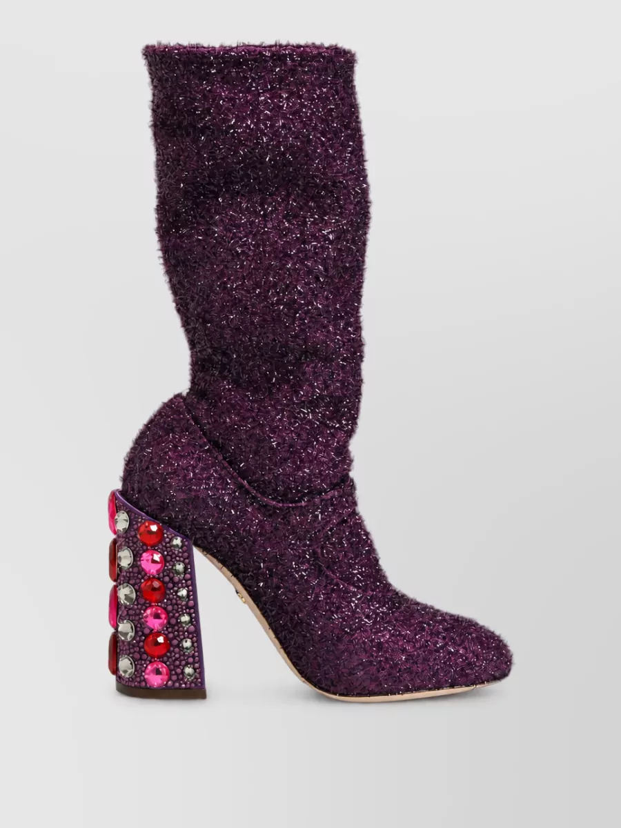 Dolce&Gabbana crystal-embellished high boots