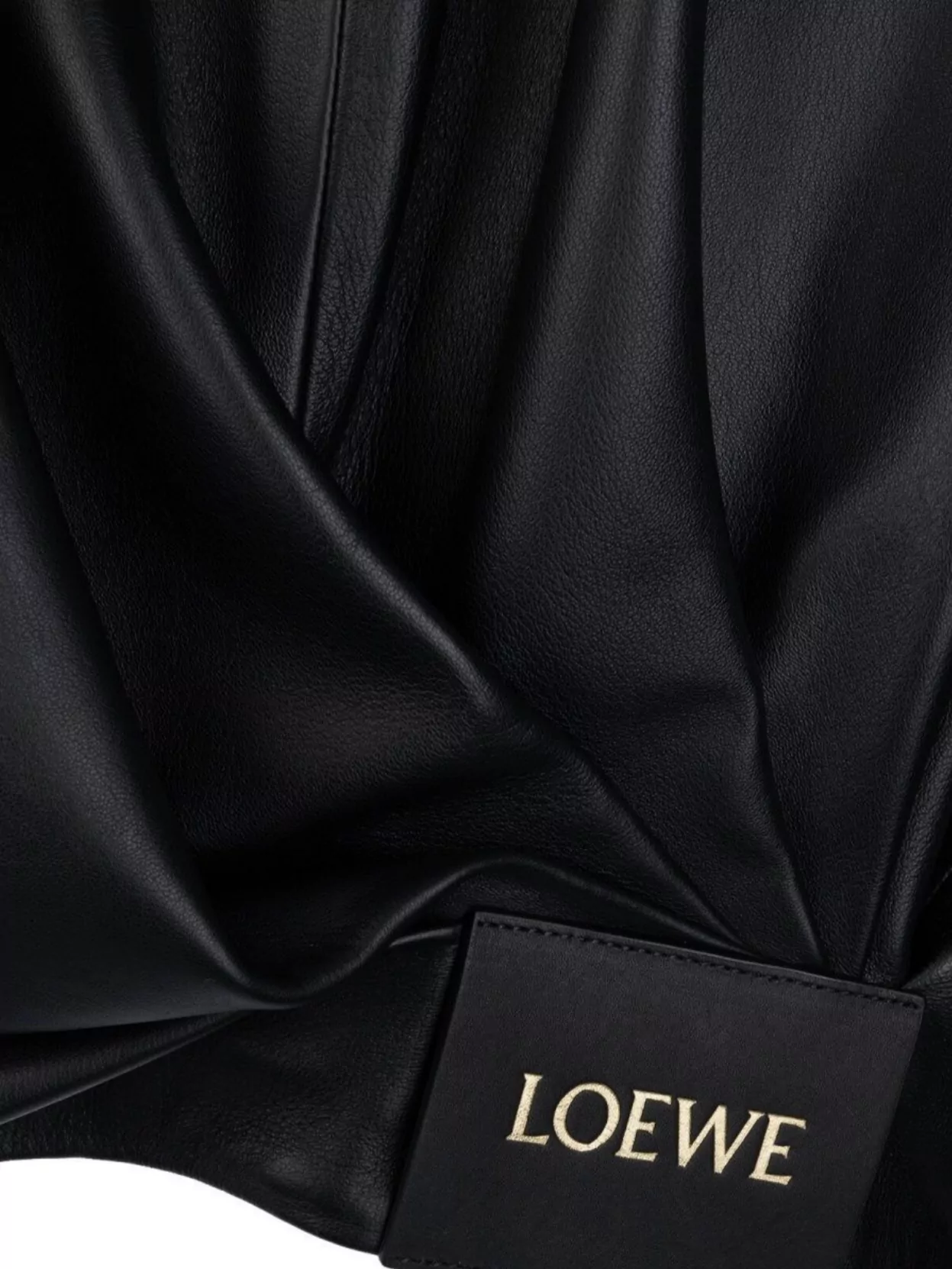 Loewe Collared Neck Cropped Leather Jackets