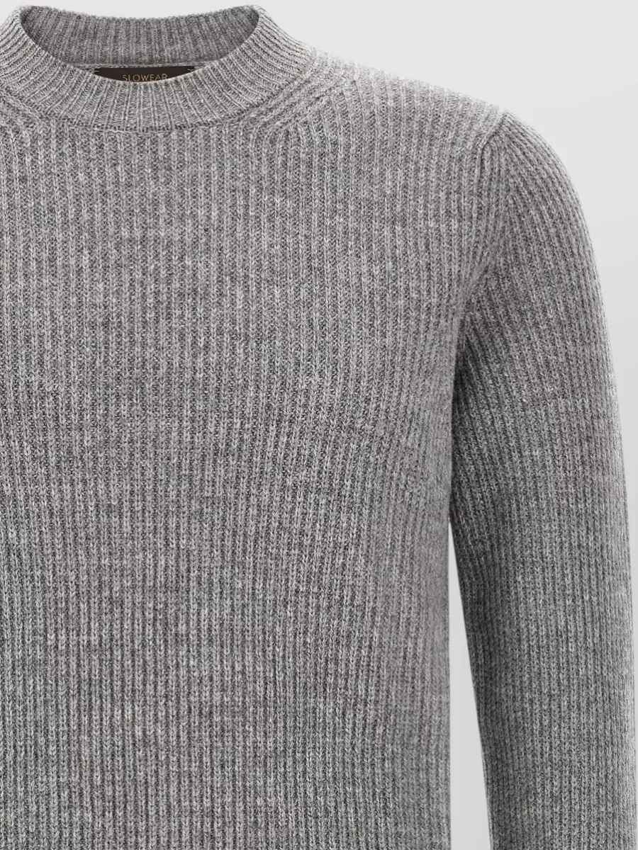 Zanone Virgin Wool Ribbed Crew-Neck Jumper