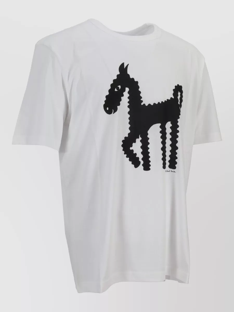 Paul Smith Mens Crew Neck T Shirt Horse Graphic