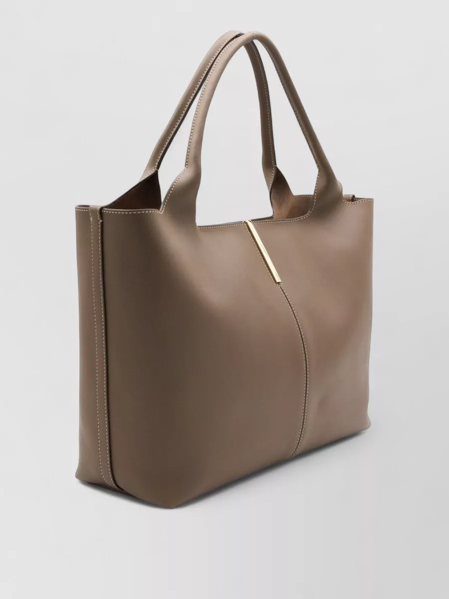 Tod's Large Shopper Tote Bag Stitch Detailing Handles