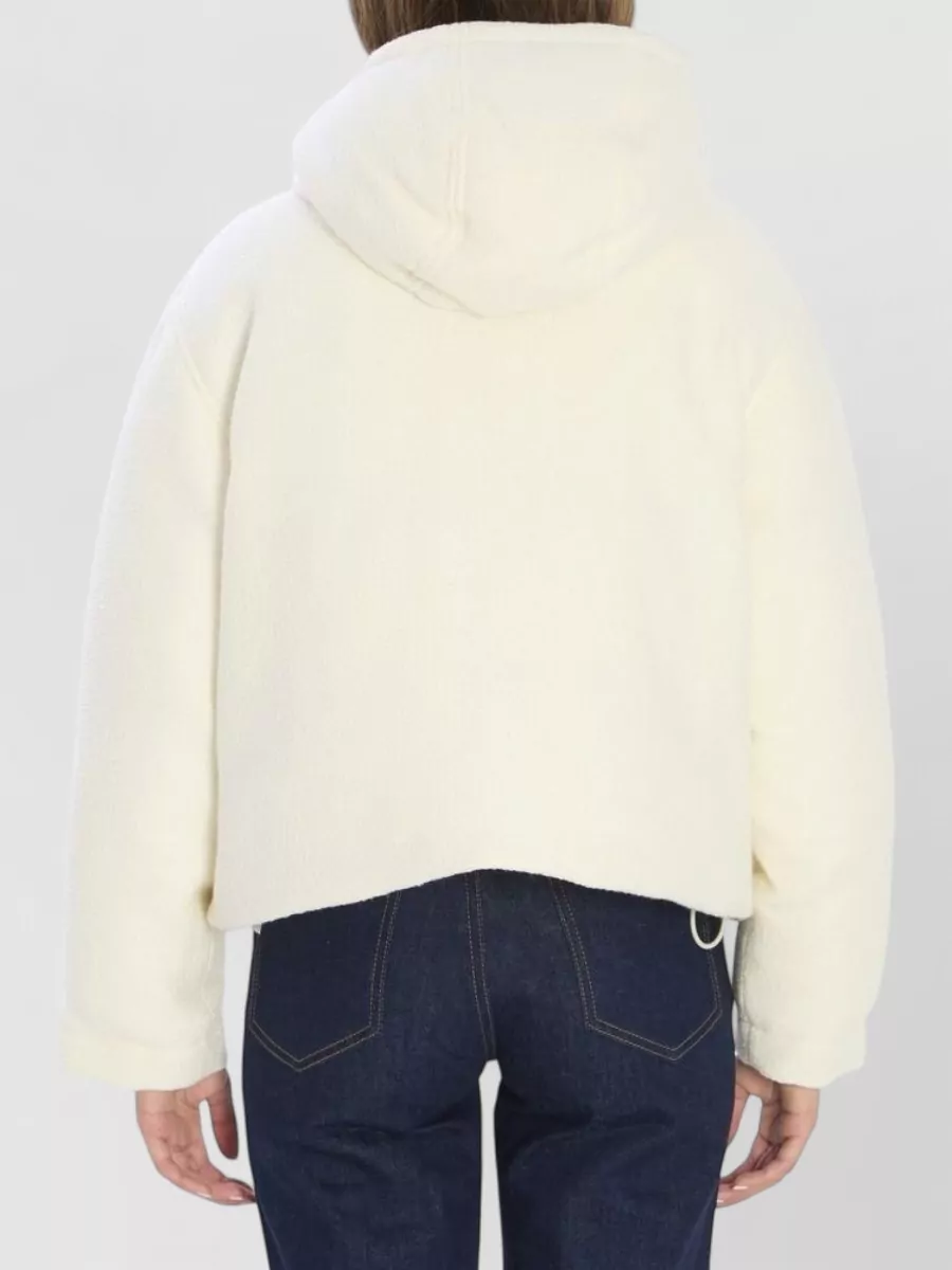 Gucci Down Hooded Bouclé Wool Bomber Jacket