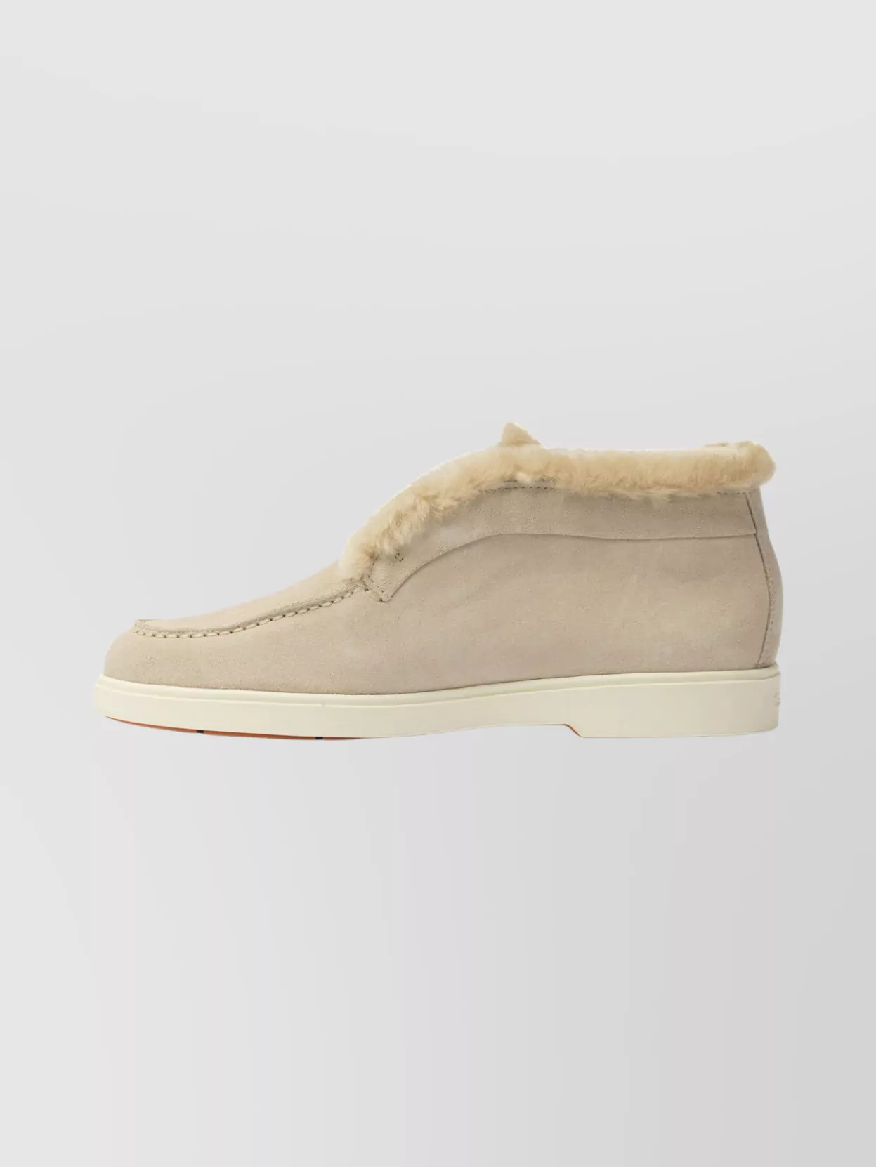Santoni Luxe Ankle Loafers Fur Trim