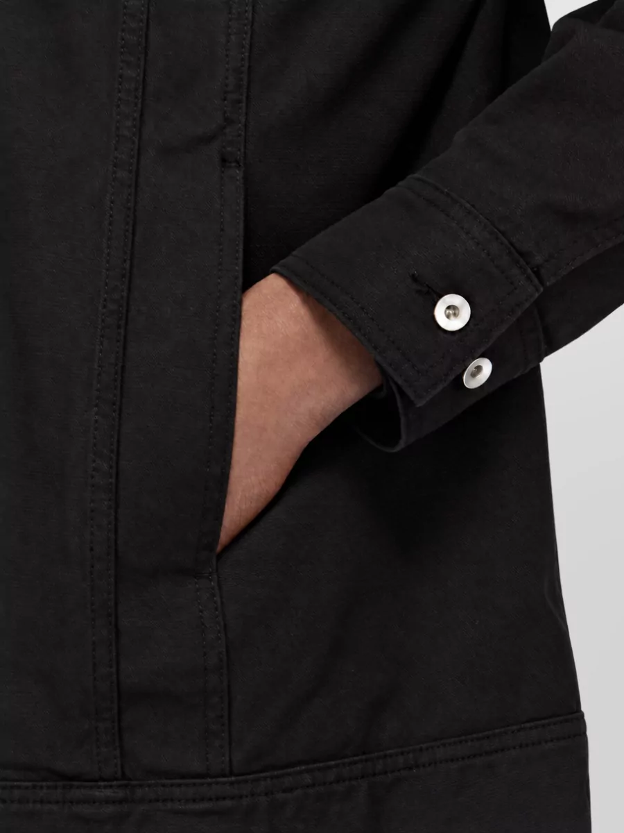 Rick Owens Cotton Single Breasted Coat