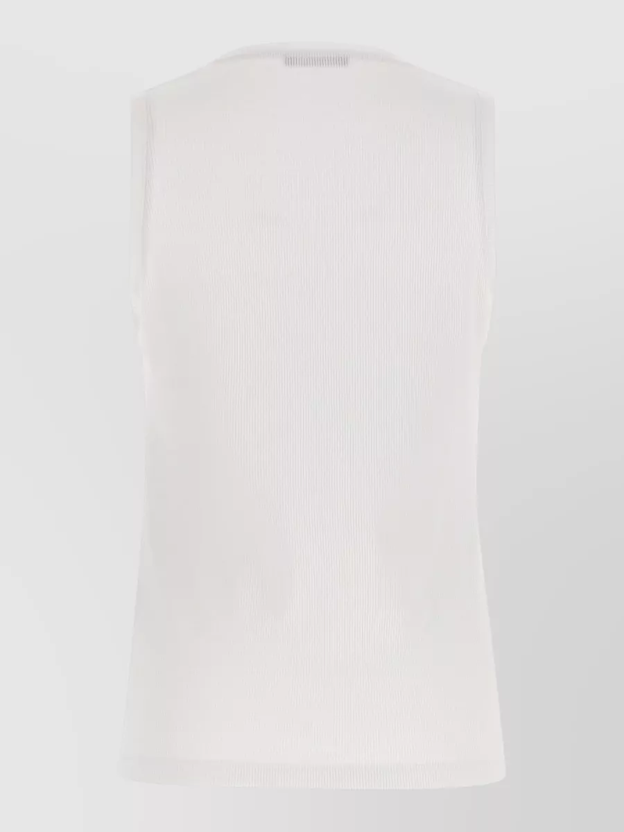 Balmain Ribbed Cotton Tank Top