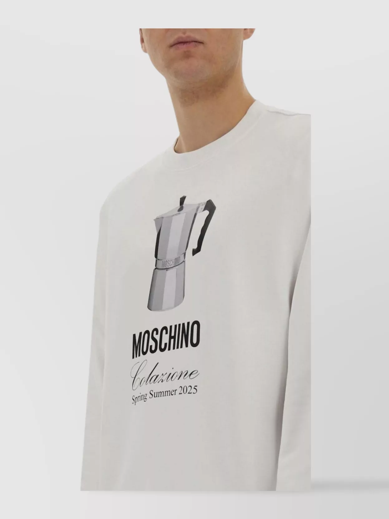 Moschino Morning Graphic Print Crew Neck Sweatshirt