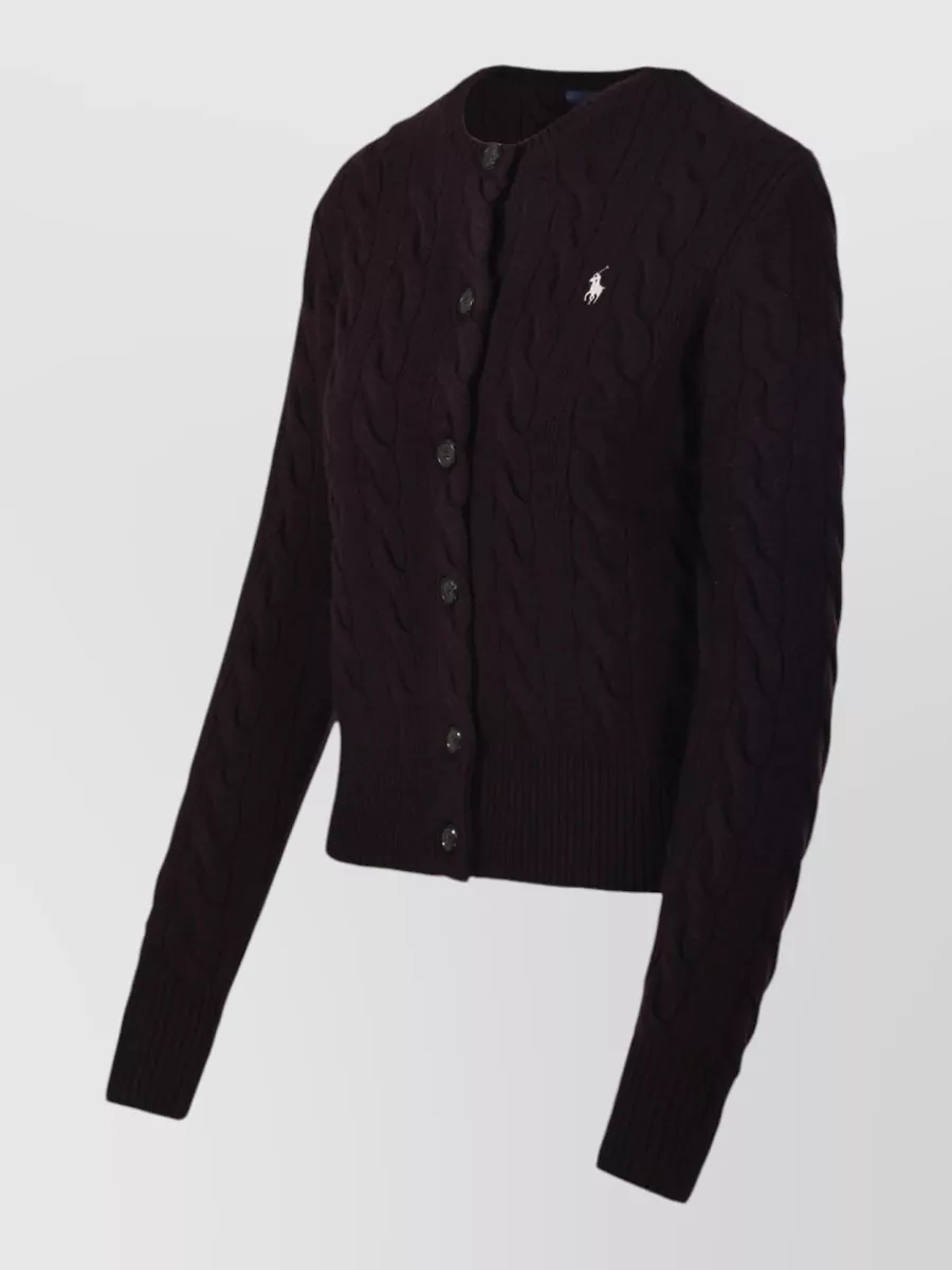 Ralph Lauren Wool Cashmere Cable Knit Cardigan