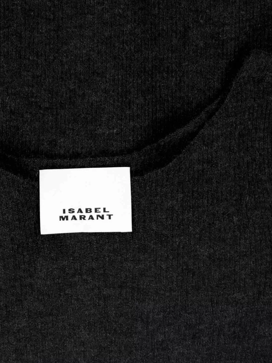 Isabel Marant Cashmere Silk Boat Neck Long Sleeve Top