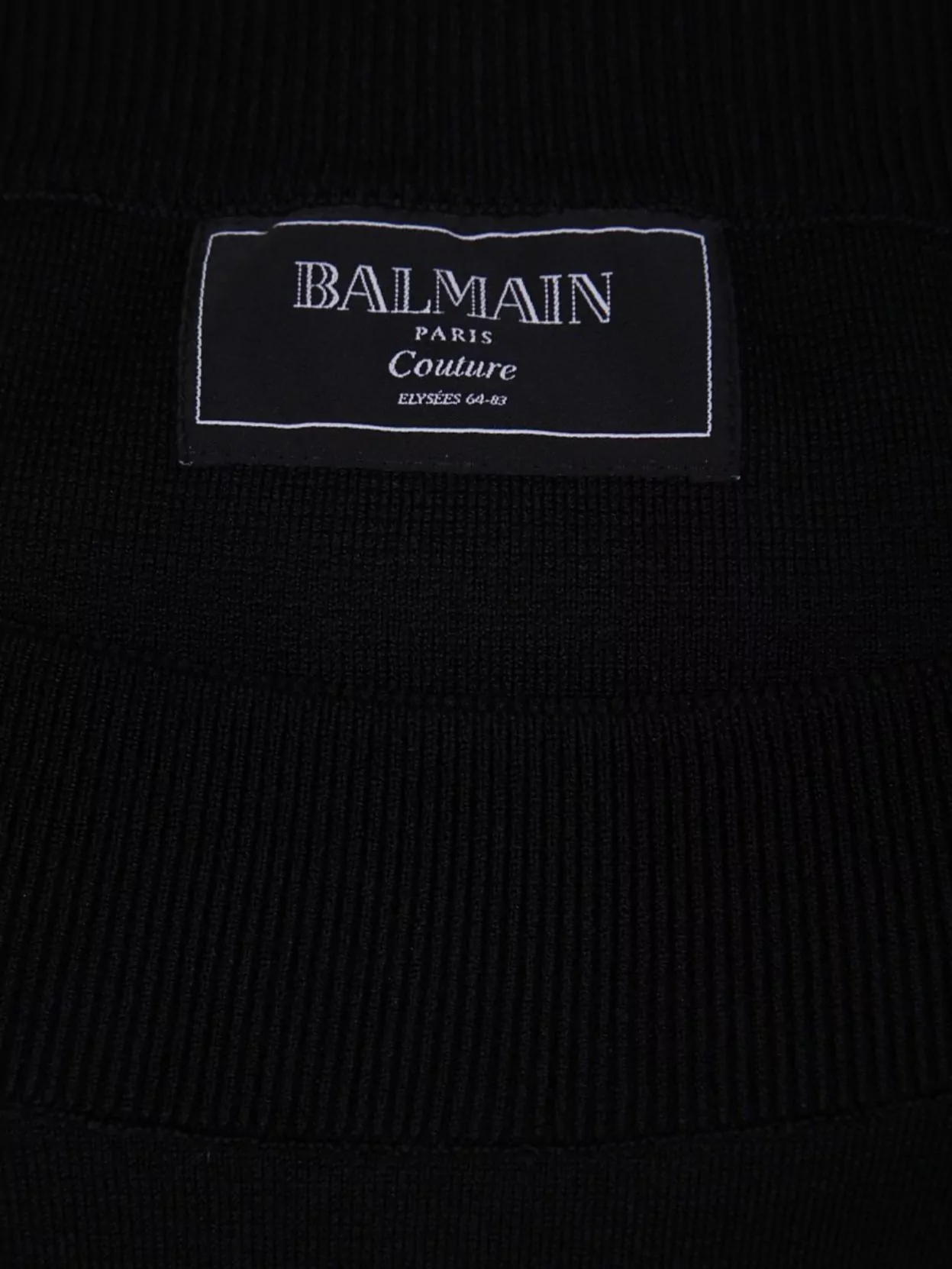 Balmain Double Collar Knit Zipped Midi Dress