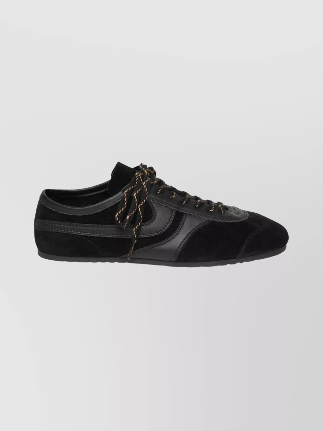 Dries Van Noten Low-Top Suede Sneakers Leather Inserts