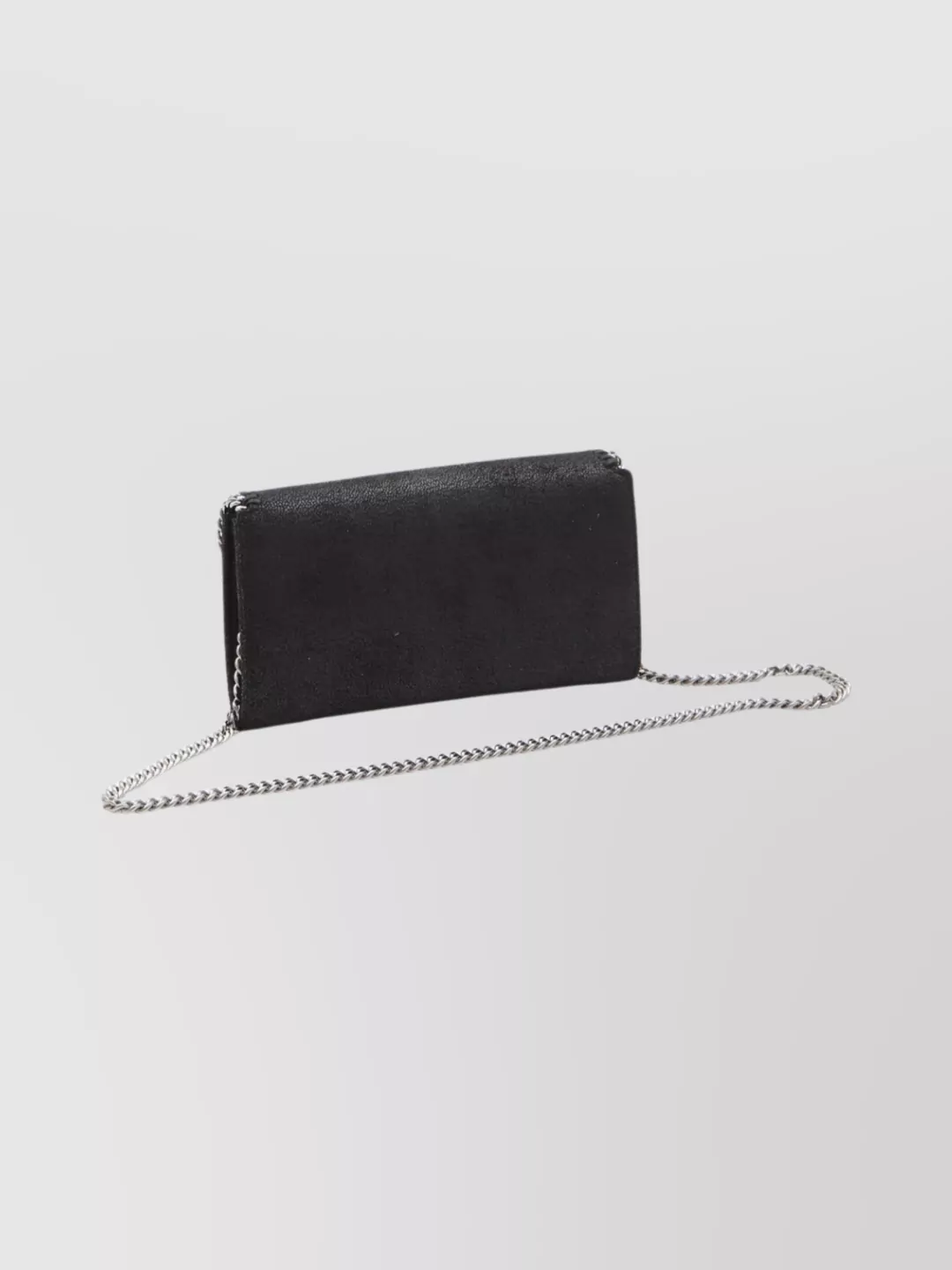 Stella Mccartney Falabella Continental Wallet On Chain In Black