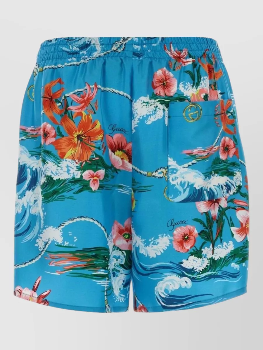 Gucci Silk Floral-Print Swim Shorts