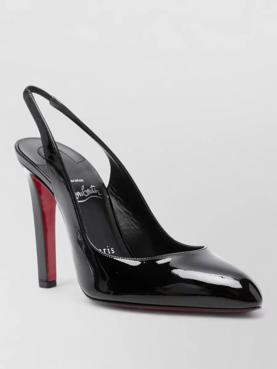 Christian Louboutin patent leather slingback pumps