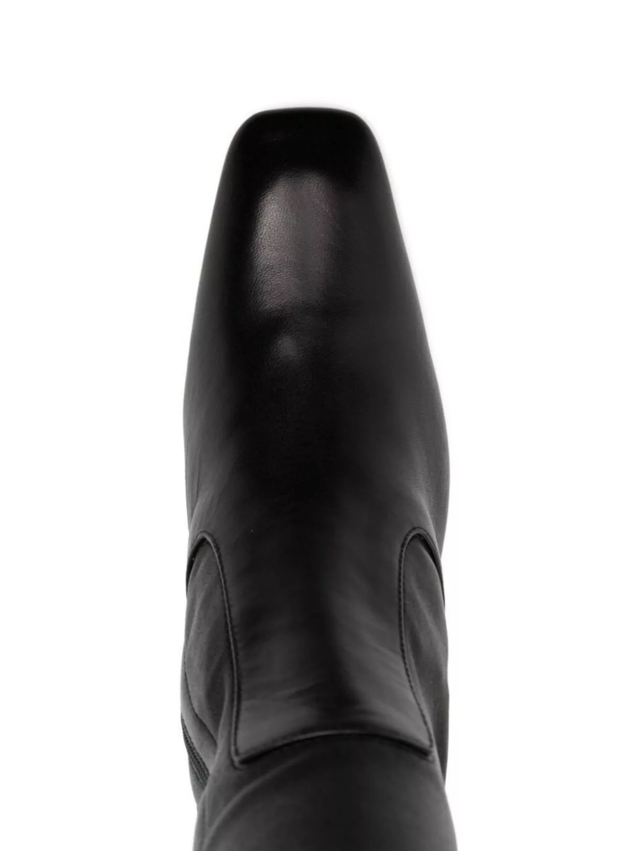 Totême Over-The-Knee Leather Square Toe Boots