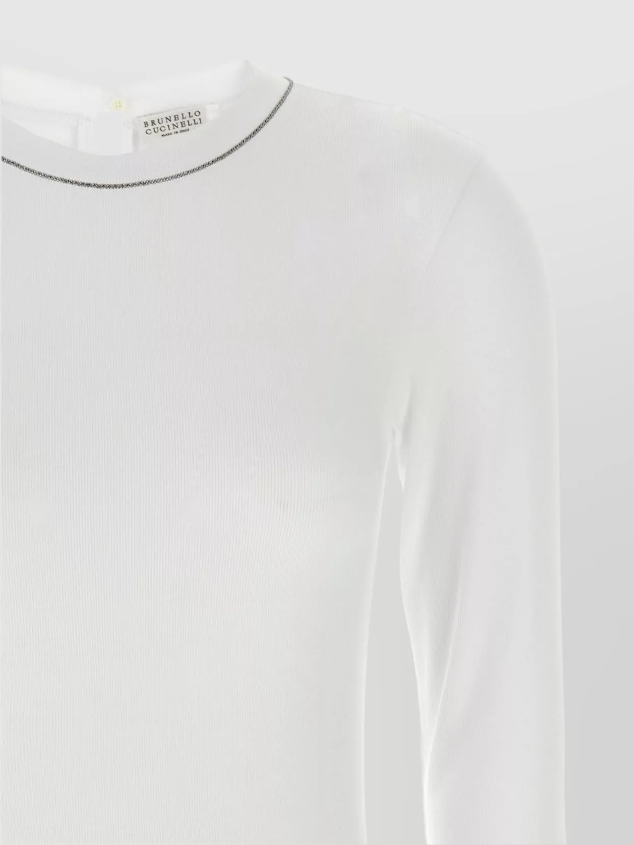 Brunello Cucinelli Ribbed Texture Crew Neck T-Shirt