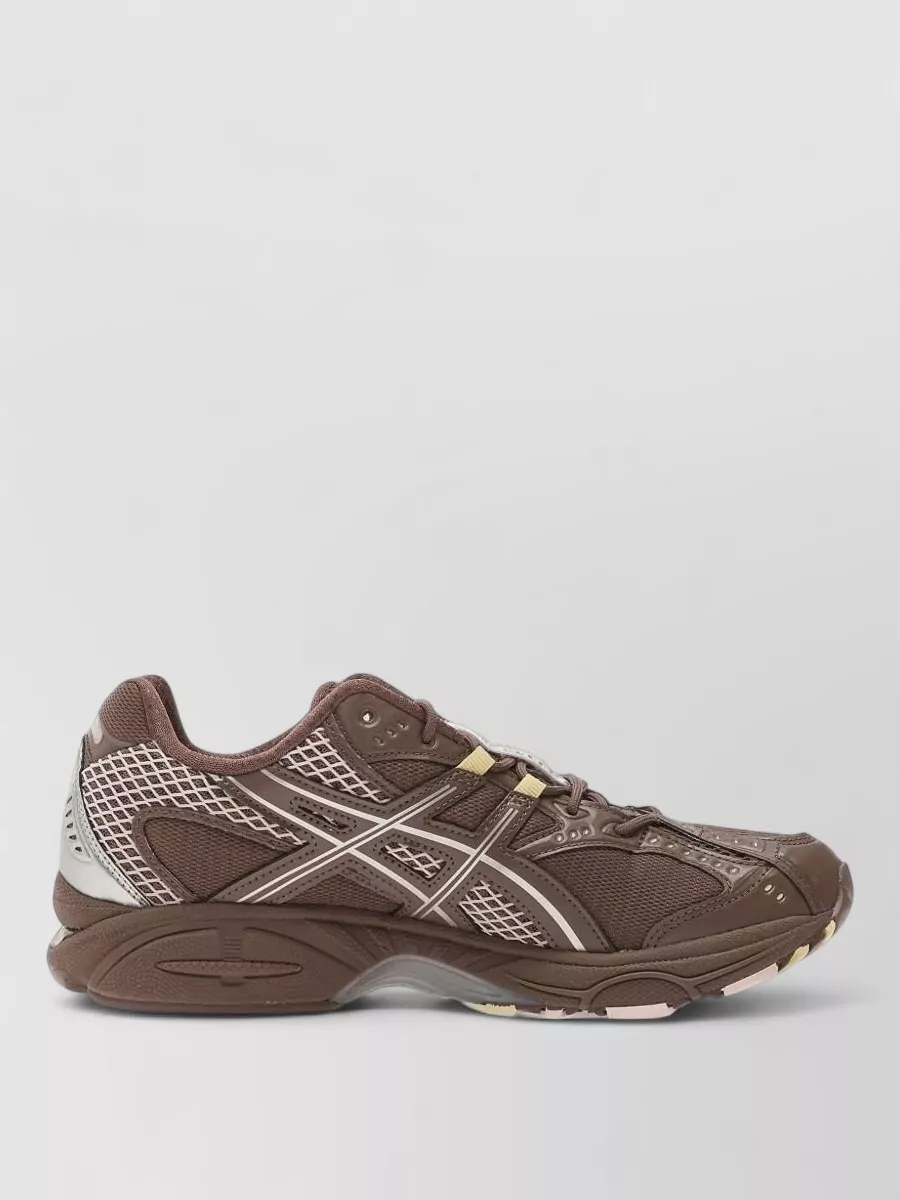 Asics Synthetic Leather Low Top Lace Up Sneakers