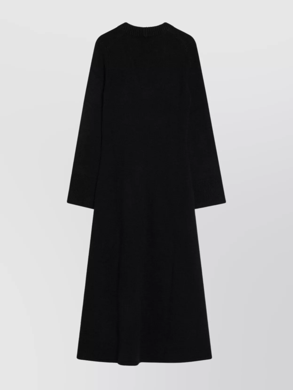 Loulou Studio Long Sleeve Midi Knit Dress In Black