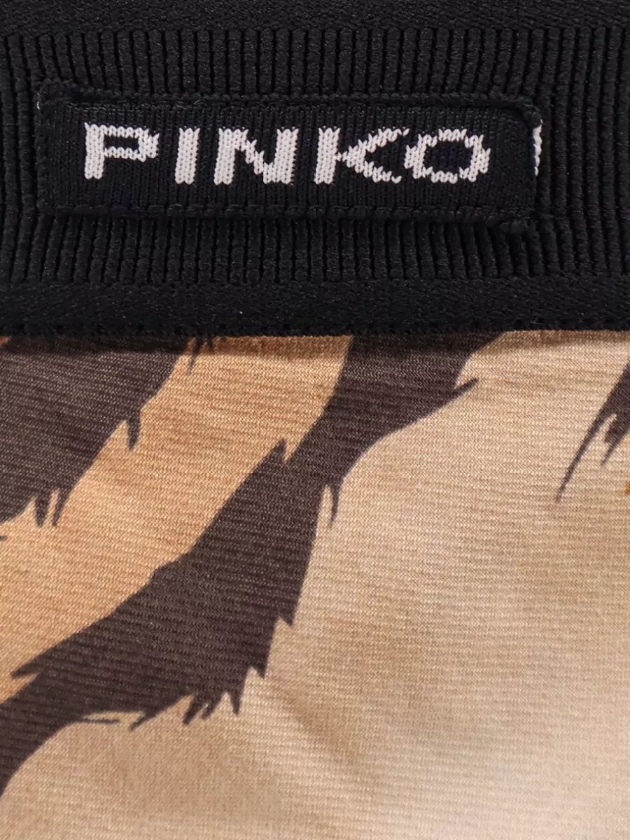 Pinko Animal-Print A-Line Skirt