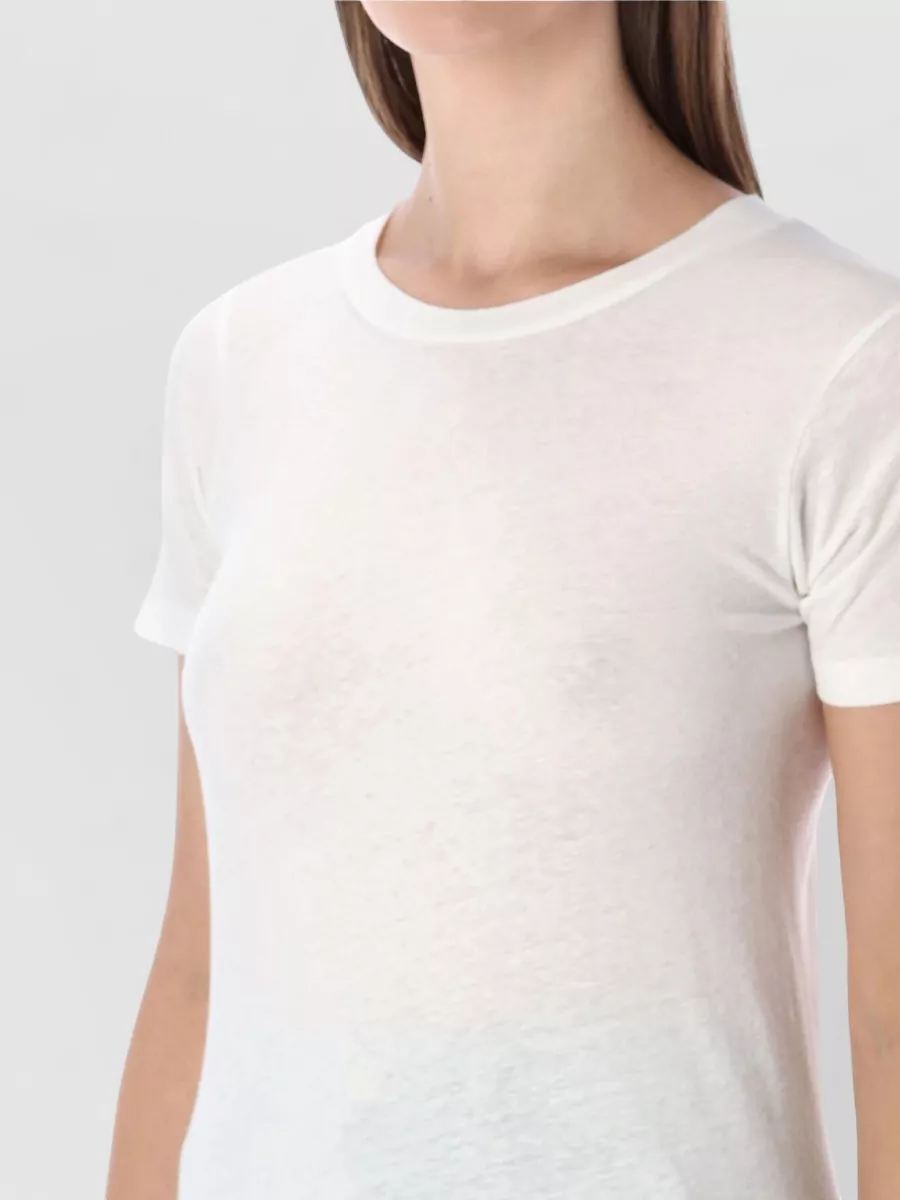 American Vintage Short Sleeve Fitted Cotton Layering Top