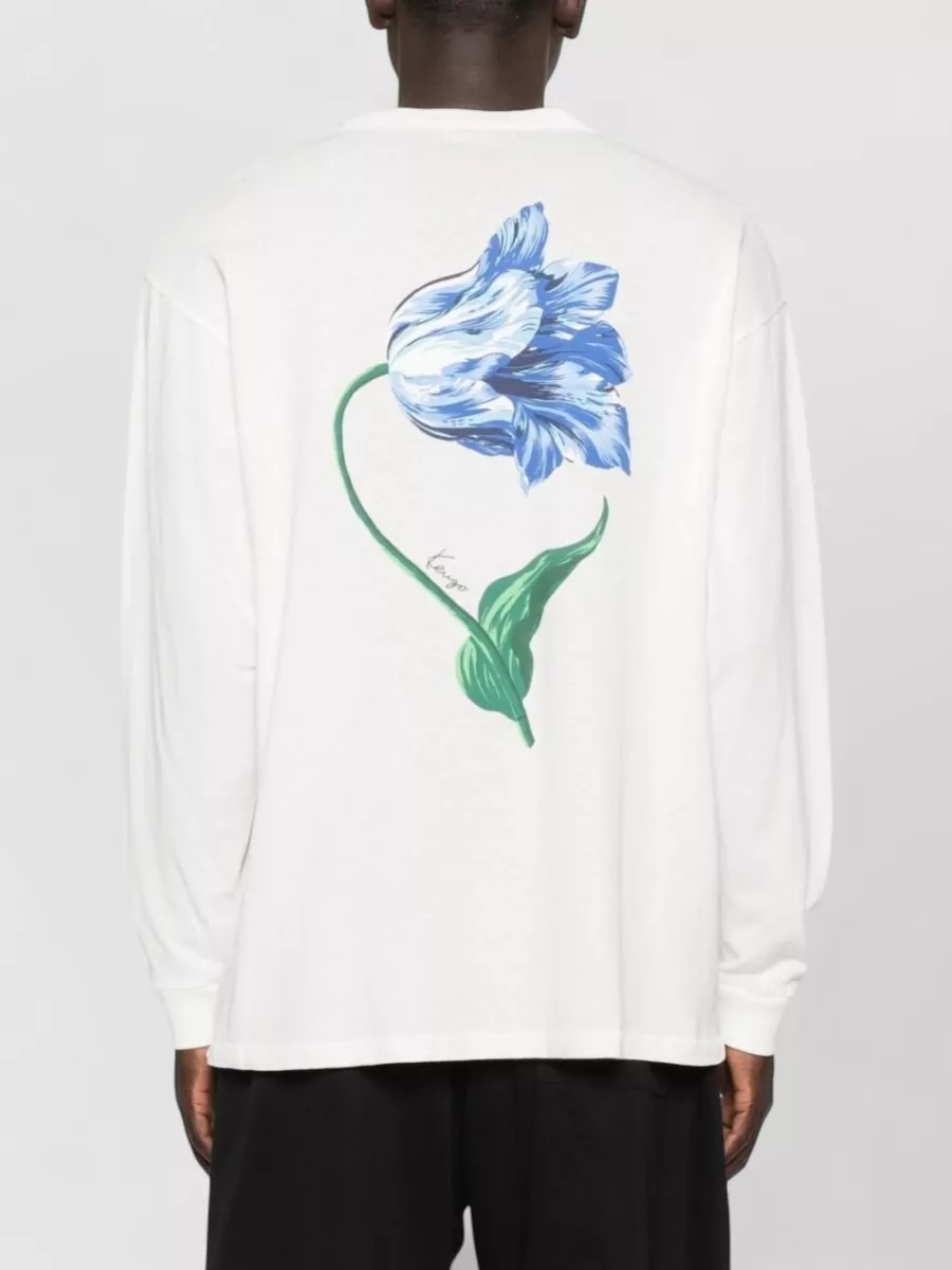 Kenzo Cotton Long-Sleeve Printed T-Shirt