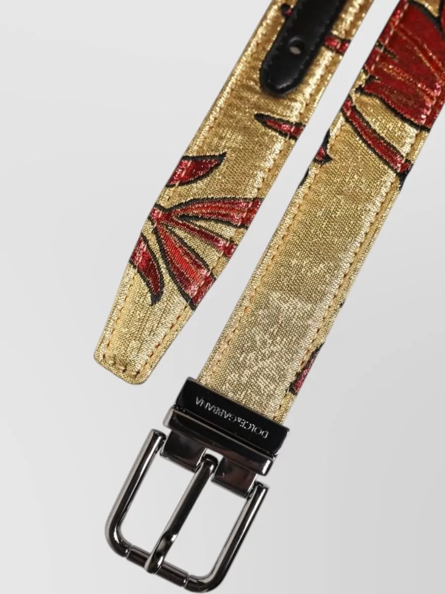 Dolce&Gabbana Silk Floral-Print Belt