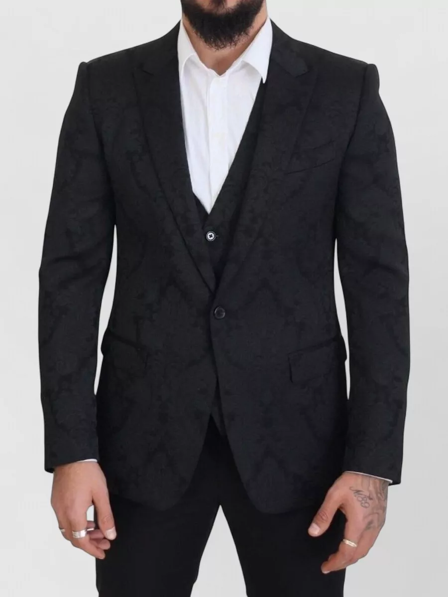 Dolce&Gabbana floral brocade suit