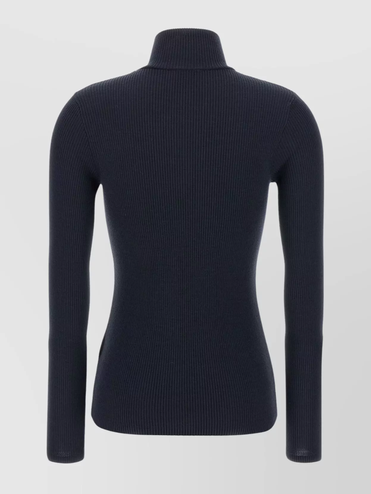 Brunello Cucinelli Wolf Knitwear With Long Sleeves And High Neck In Blue