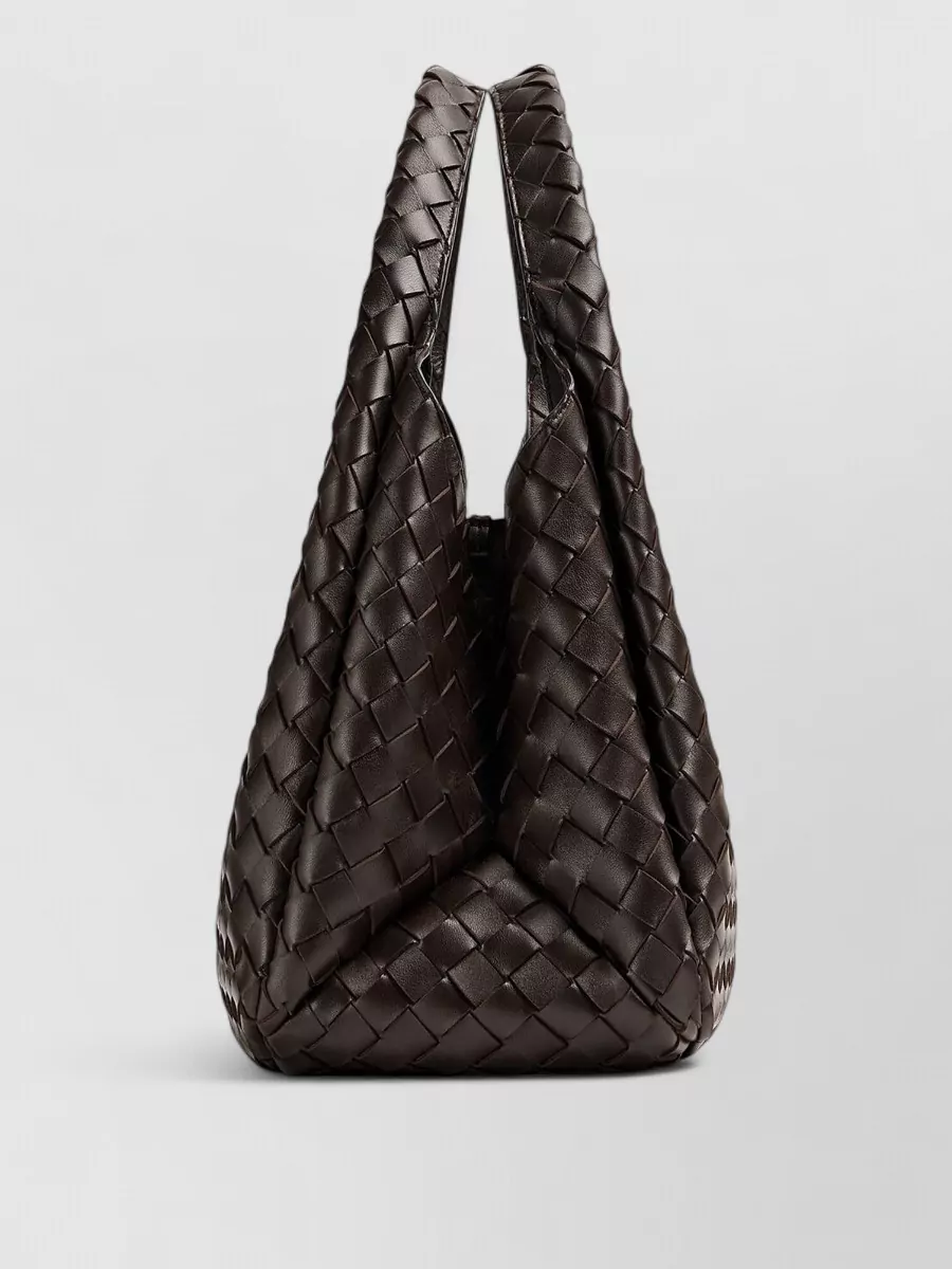 Bottega Veneta Curved Woven Shoulder Bag Top Handle