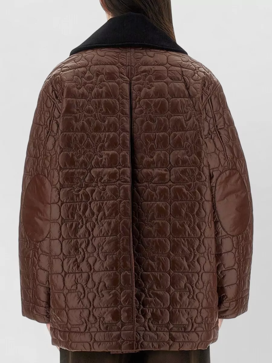 Ganni Quilted Midi Coat
