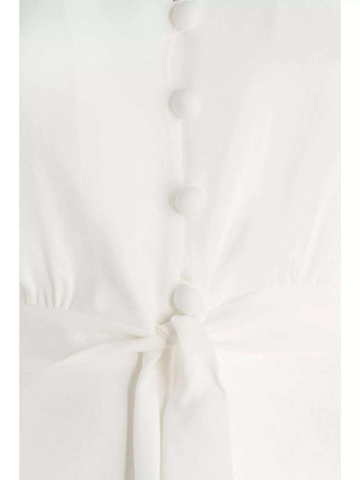 Moschino Cropped Silk Charmeuse Shirt With Button Detailing