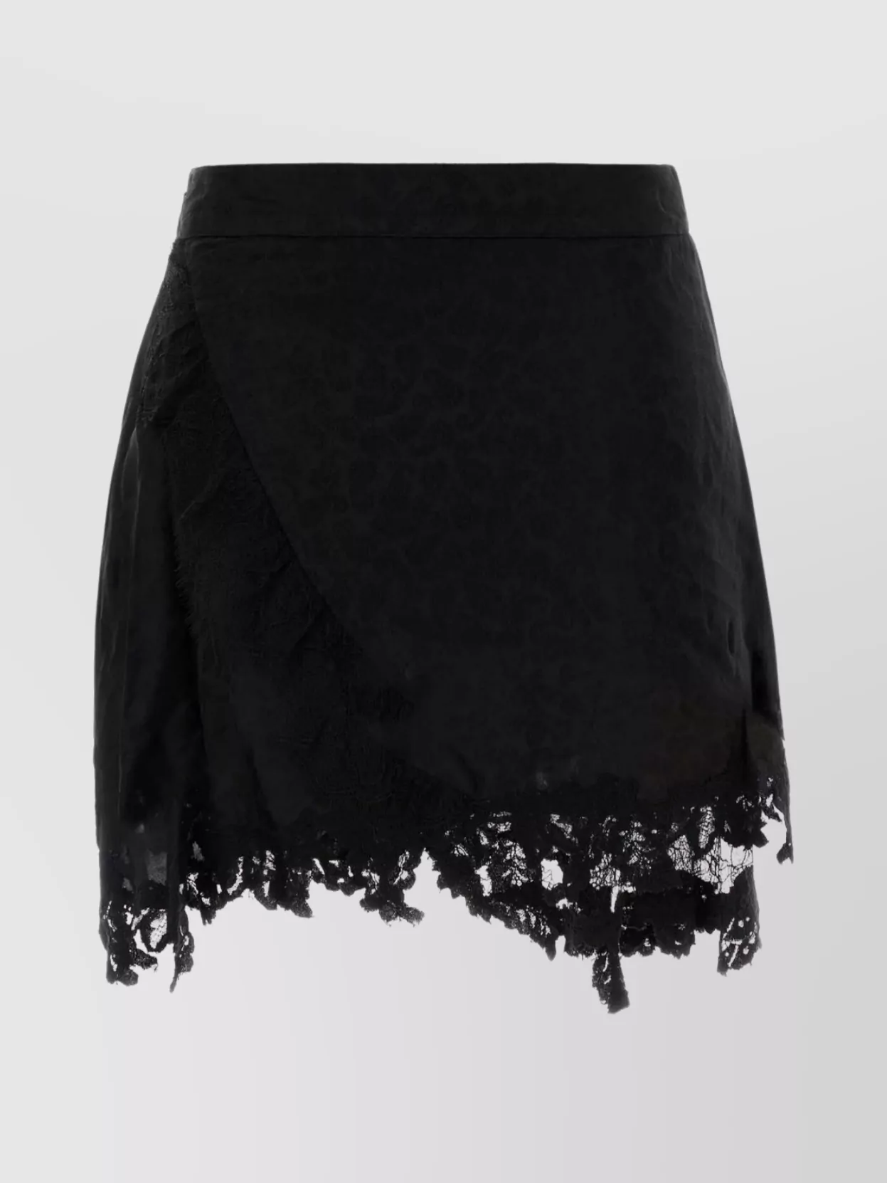 Isabel Marant Asymmetric Hem High Waist Mini Skirt In Black