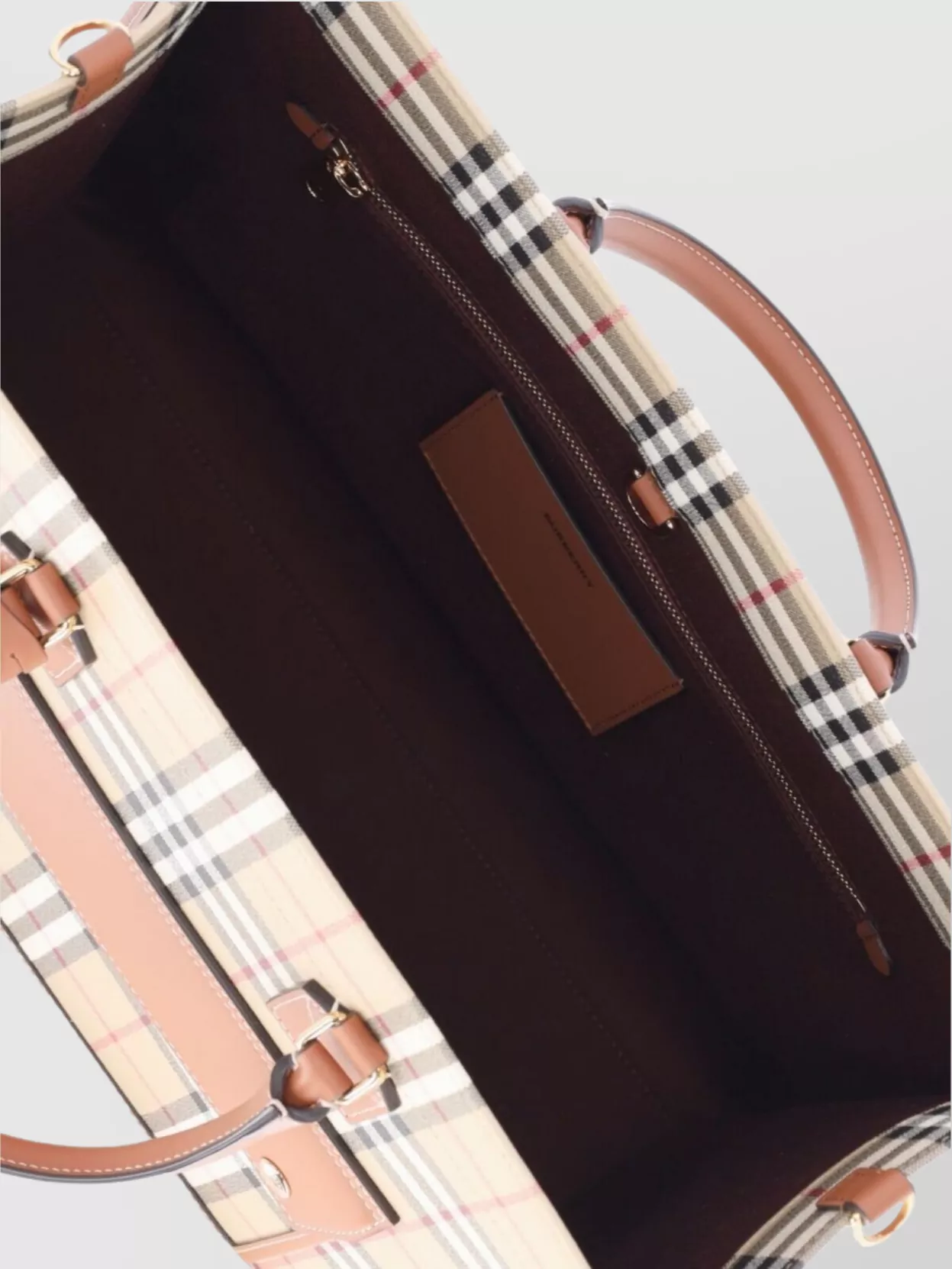 Burberry Check Pattern Shopper Tote Bag