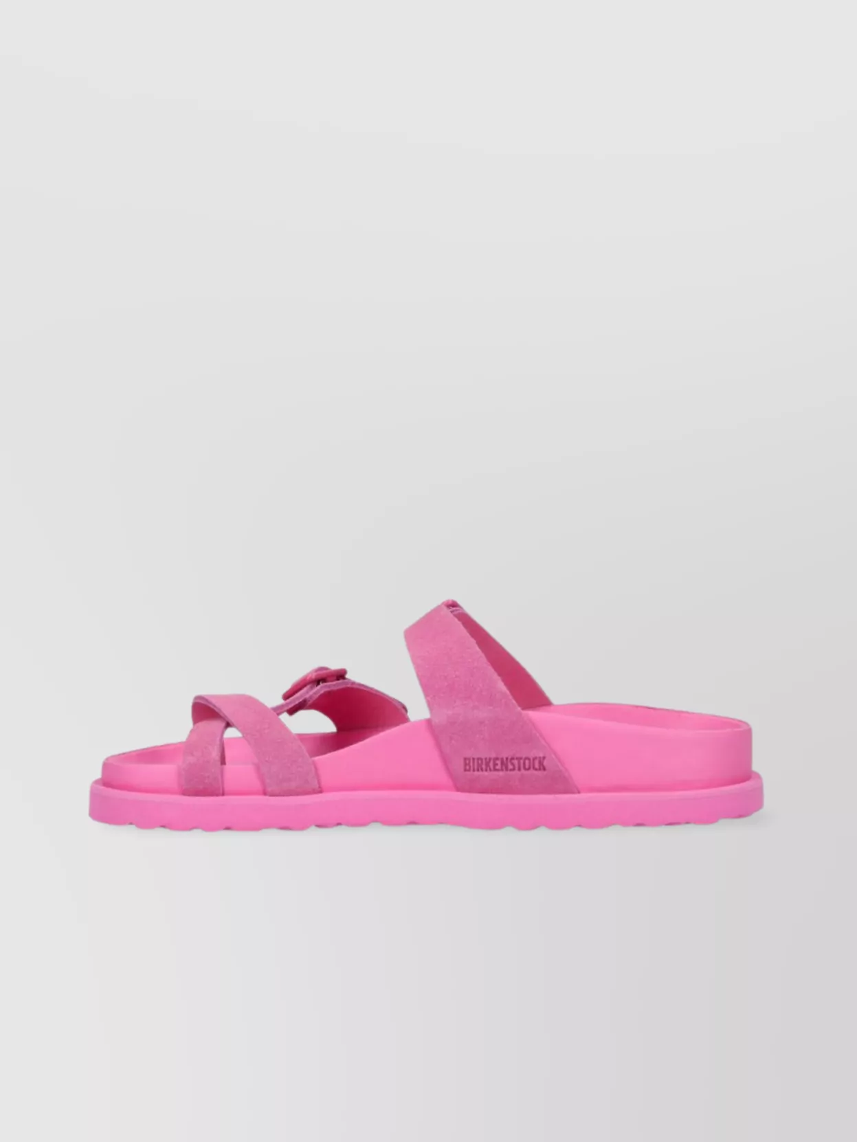 Birkenstock Heel Buckle Flat Sole Open Toe In Pink