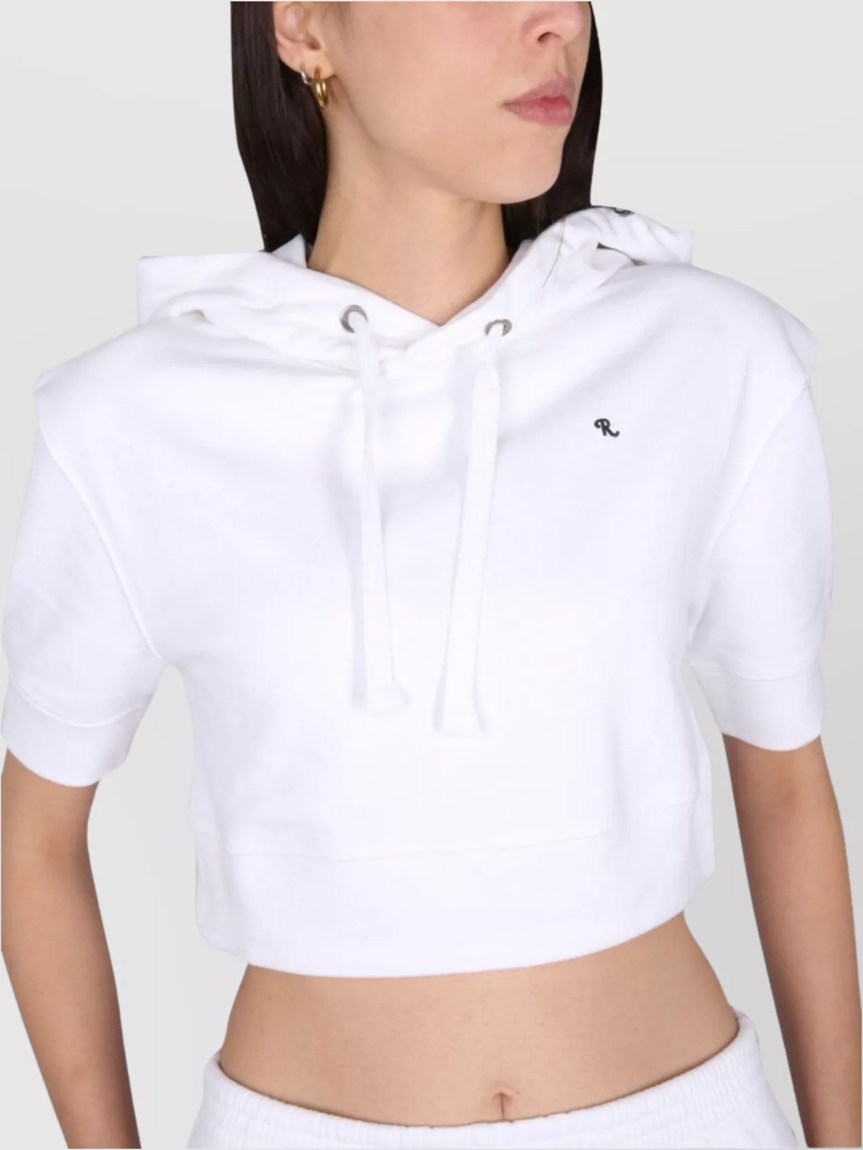 Shop Raf Simons Knitwear Hood Logo Embroidery