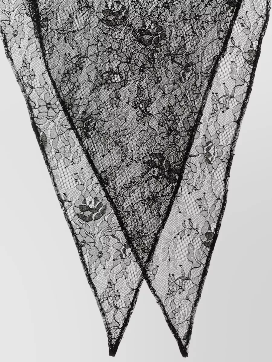 Giuseppe Di Morabito Lace Bandana Scarf Floral Lightweight Sheer