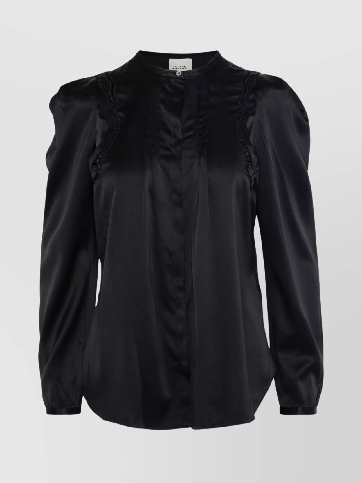 Shop Isabel Marant 'lace Trim Silk Blend Shirt'